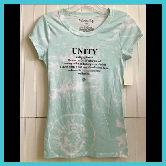 Fitted “Unity Top”,Ocean-blue tie-dye,Size Medium - Picture 5 of 5
